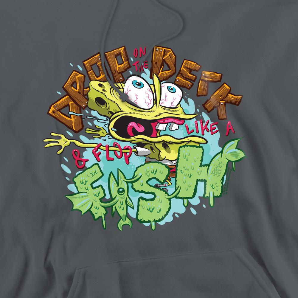 Charcoal - Pack Shot - SpongeBob SquarePants Mens Drop And Flop Hoodie