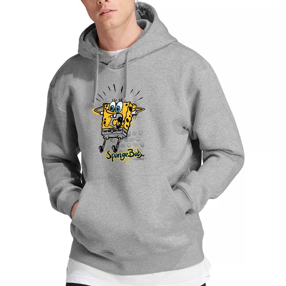 Sport Heather - Pack Shot - SpongeBob SquarePants Mens Shocking! Hoodie