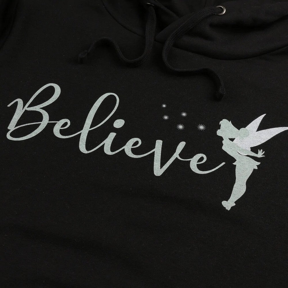 Black - Side - Disney Womens-Ladies Believe In Fairies Hoodie
