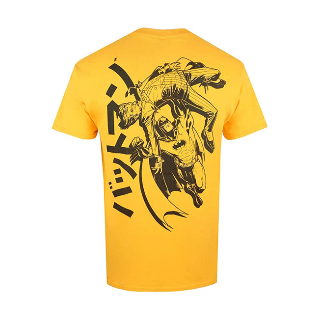 Golden Yellow-Black - Back - DC Comics Mens Batman Vs Joker Japanese Logo T-Shirt