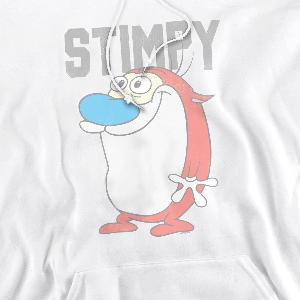 White - Pack Shot - Ren & Stimpy Mens Collegiate Hoodie