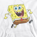 White - Side - SpongeBob SquarePants Mens Happy Running Hoodie