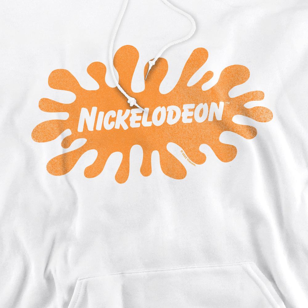 White - Pack Shot - Nickelodeon Mens Retro Splat Logo Hoodie