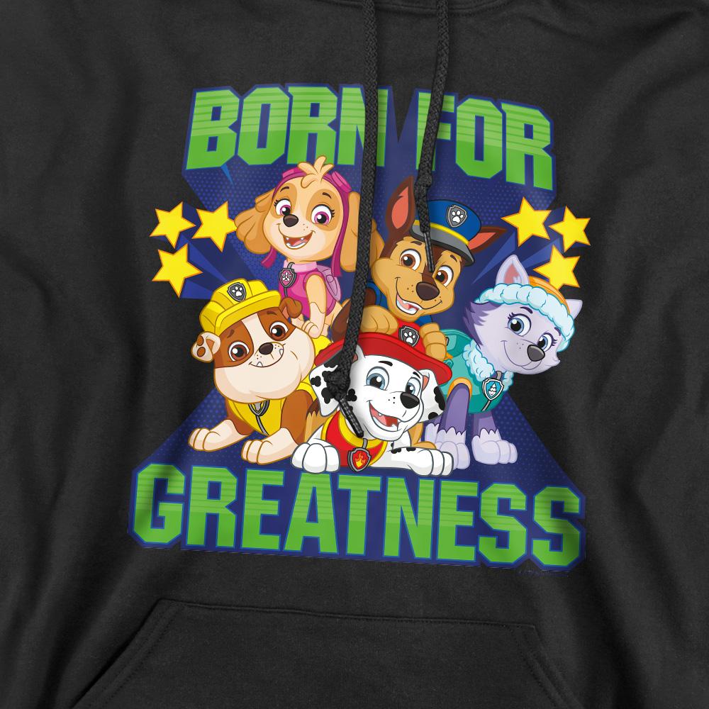 Black - Pack Shot - Paw Patrol Mens Born For Greatness Hoodie