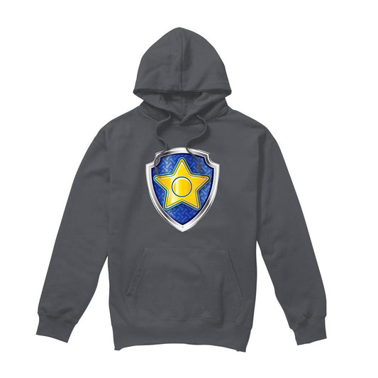 Charcoal - Front - Paw Patrol Mens Chase Badge Hoodie
