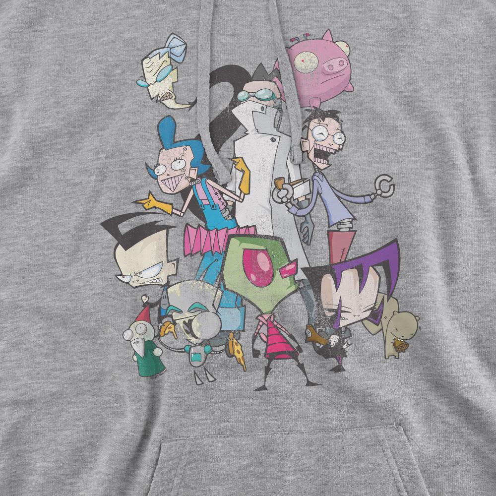 Sport Heather - Pack Shot - Invader Zim Mens Group Shot Hoodie