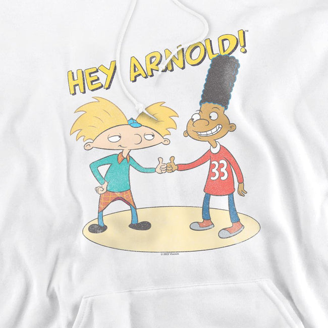 White - Pack Shot - Hey Arnold! Mens Arnold & Gerald Hoodie