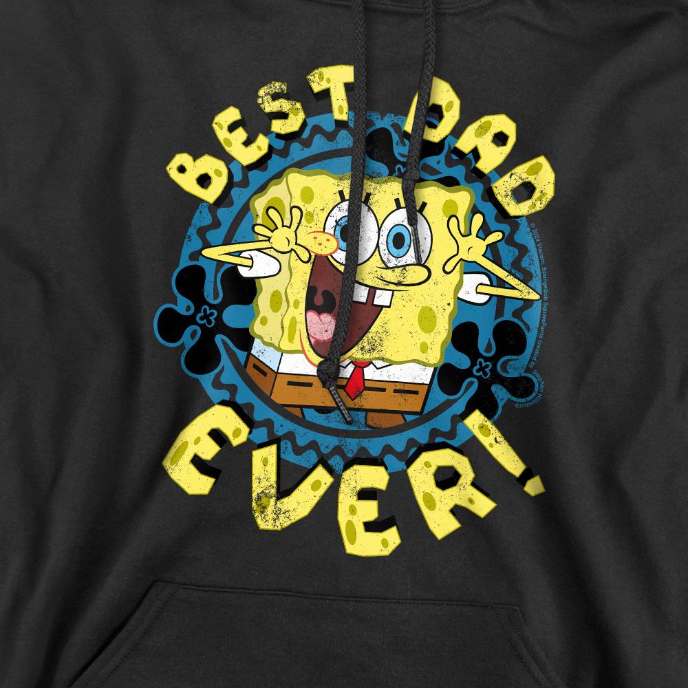 Black - Pack Shot - SpongeBob SquarePants Mens Best Dad Ever Fathers Day Hoodie