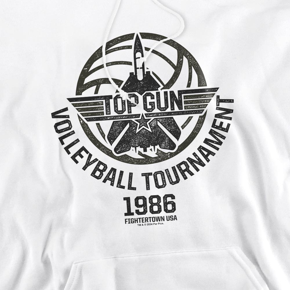 White - Pack Shot - Top Gun Mens Volleyball Hoodie