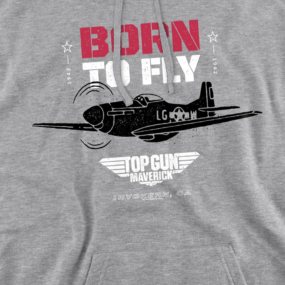 Sport Heather - Pack Shot - Top Gun Mens Born To Fly Hoodie