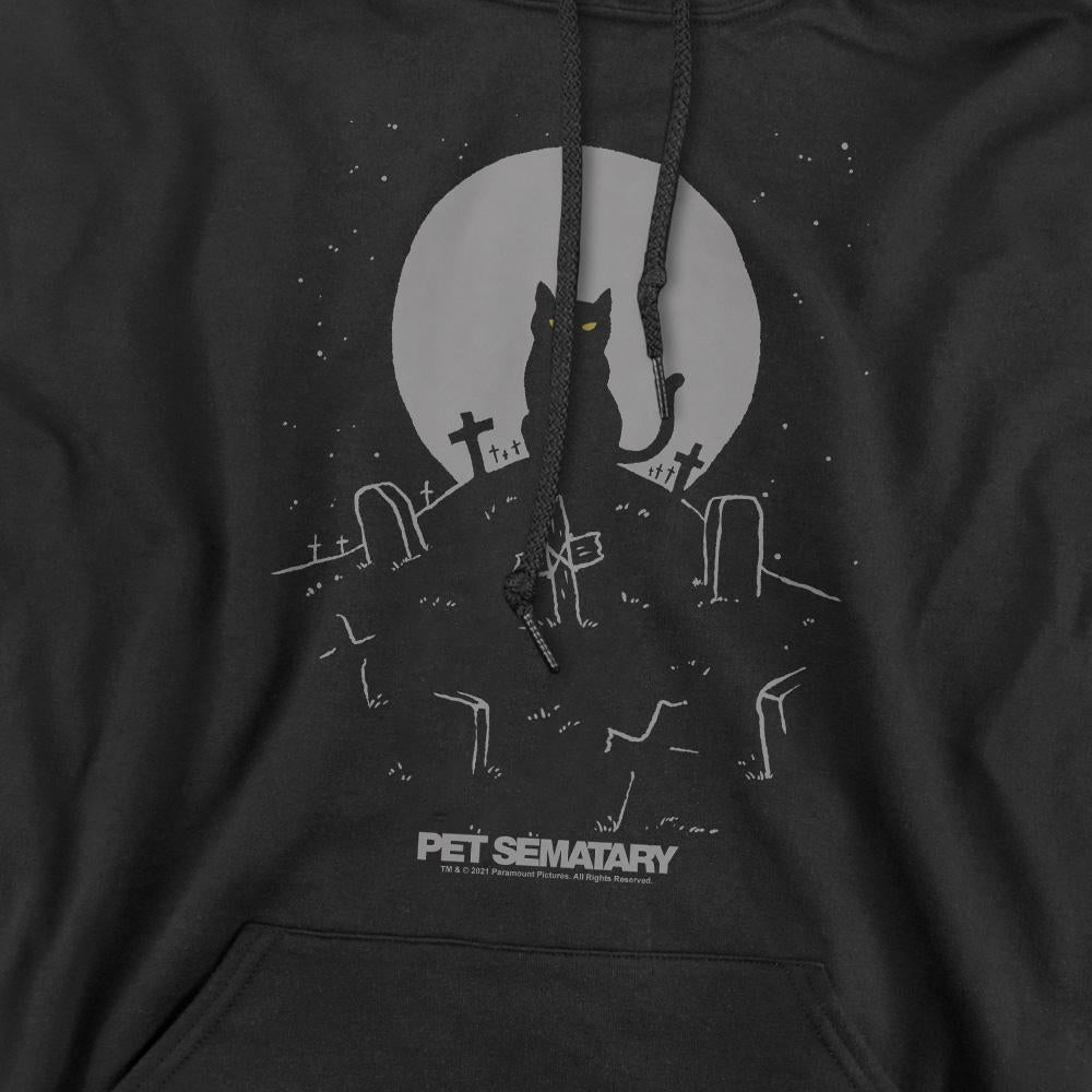Black - Pack Shot - Pet Sematary Mens Cat With Tombstones Hoodie