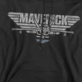 Black - Side - Top Gun: Maverick Mens Plane Logo Hoodie