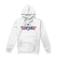 White - Front - Top Gun Mens Logo Hoodie