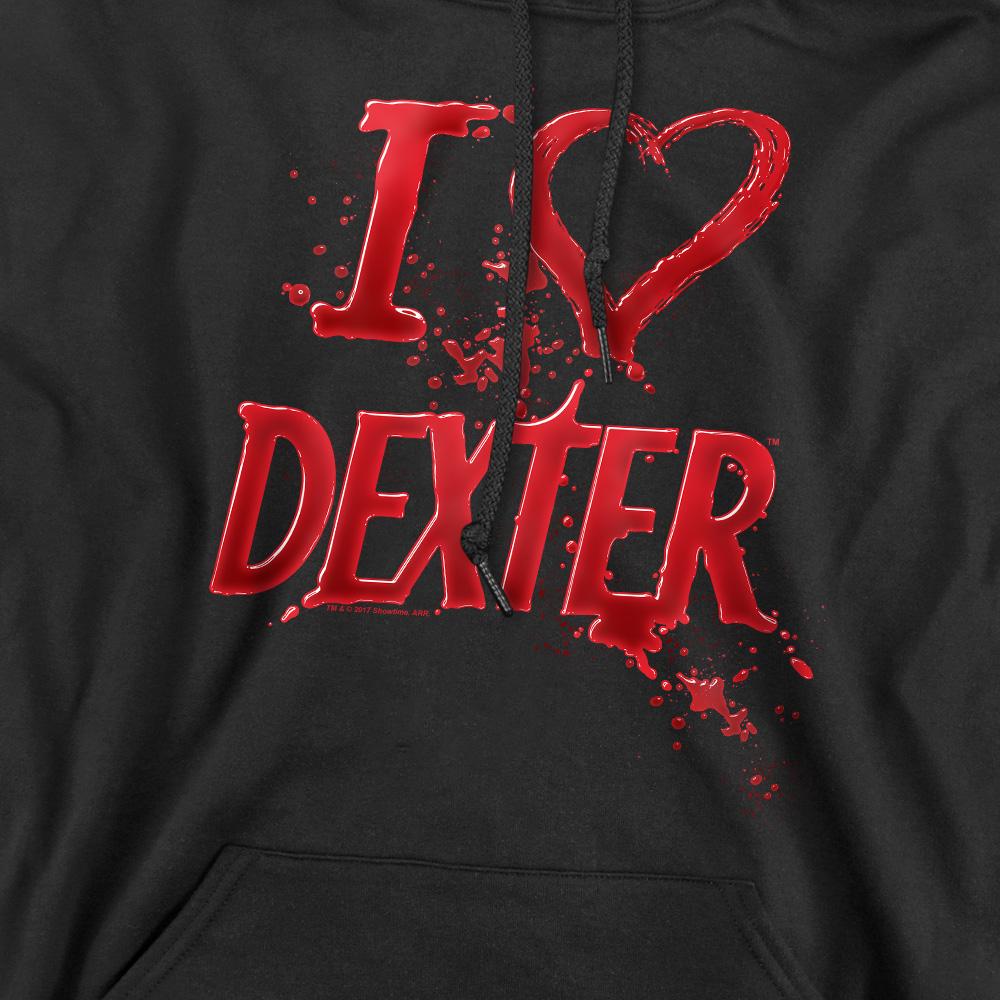 Black - Pack Shot - Dexter Mens I Heart Dexter Hoodie