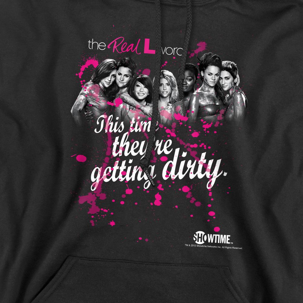 Black - Pack Shot - The Real L Word Mens Dirty Hoodie