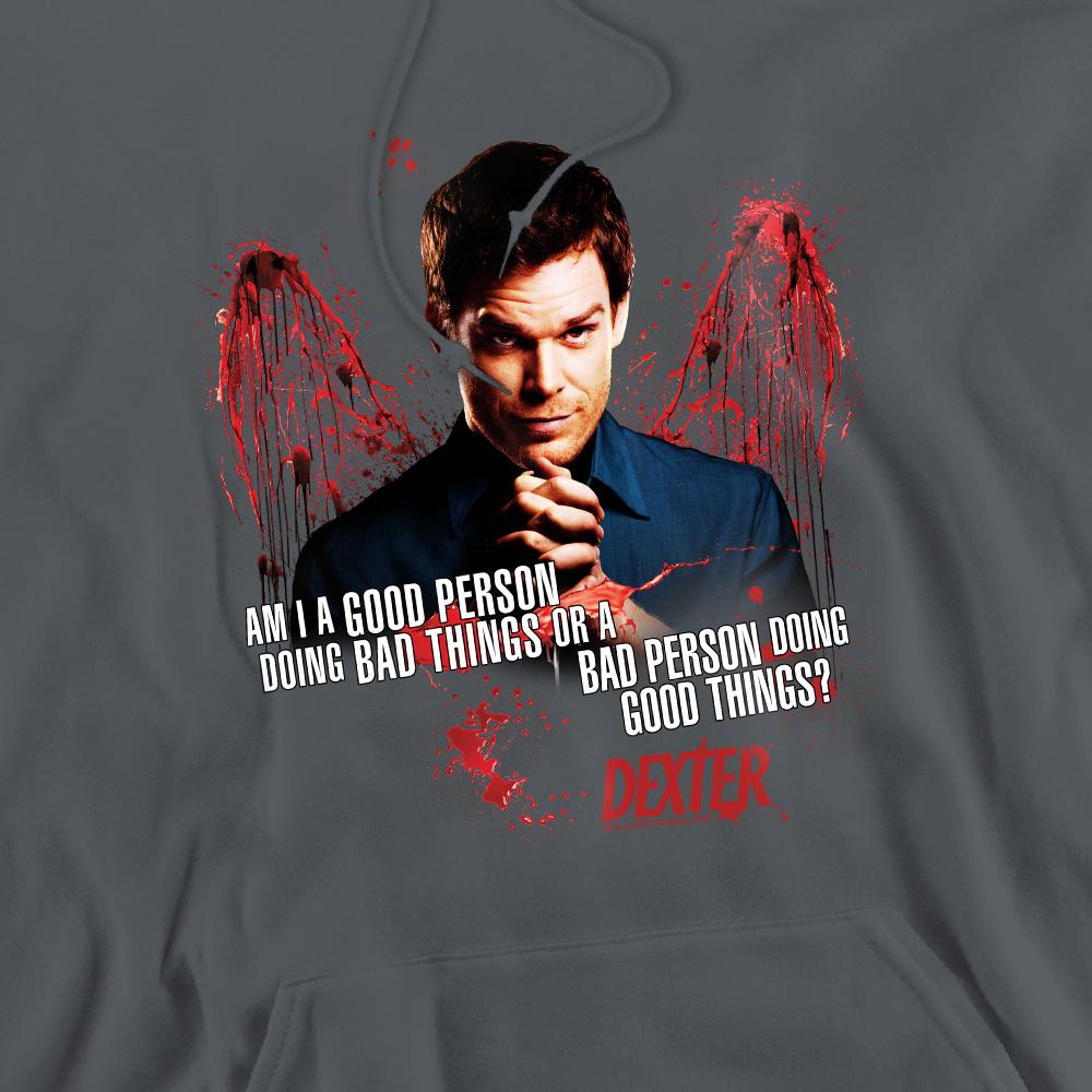 Charcoal - Pack Shot - Dexter Mens Good Bad Hoodie