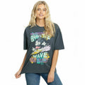 Dark Charcoal - Lifestyle - Disney Womens-Ladies Mickey Mouse Wave Oversized T-Shirt