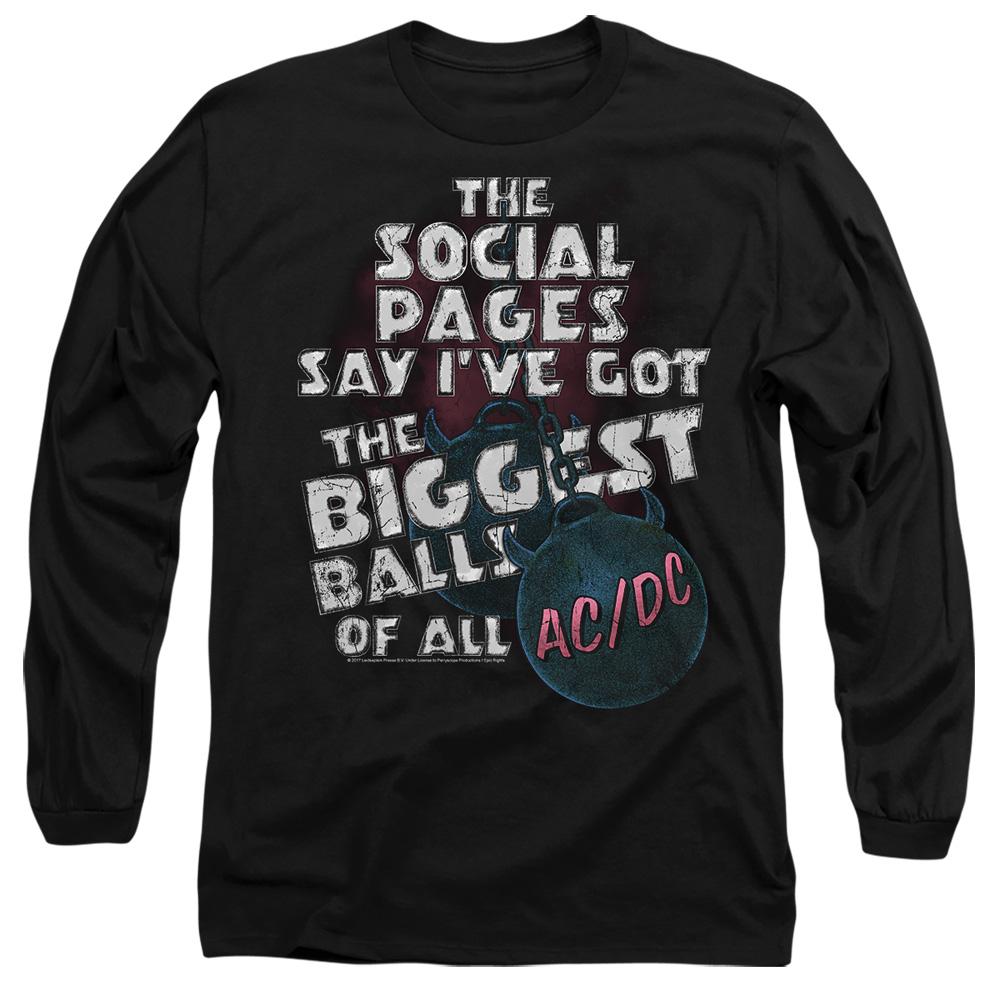 Black - Side - AC-DC Unisex Adult Big Balls T-Shirt