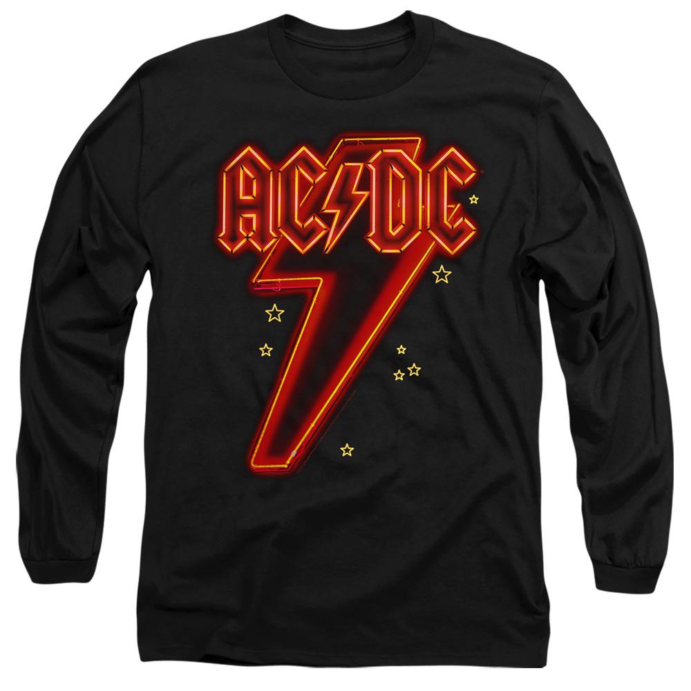 Black - Side - AC-DC Unisex Adult Neon Bolt T-Shirt
