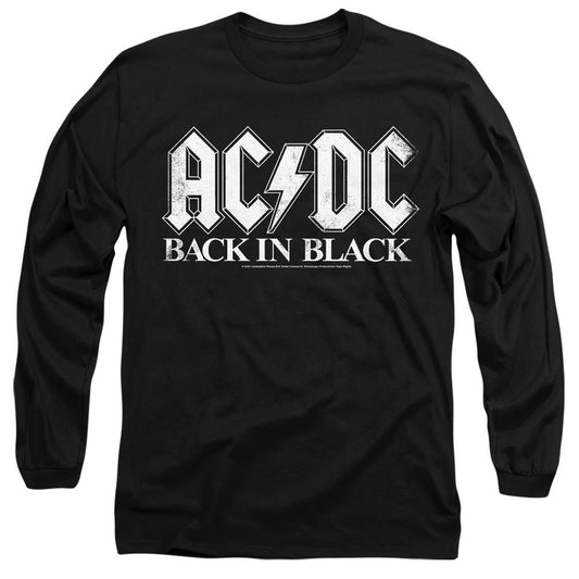Black - Front - AC-DC Unisex Adult Back In Black T-Shirt