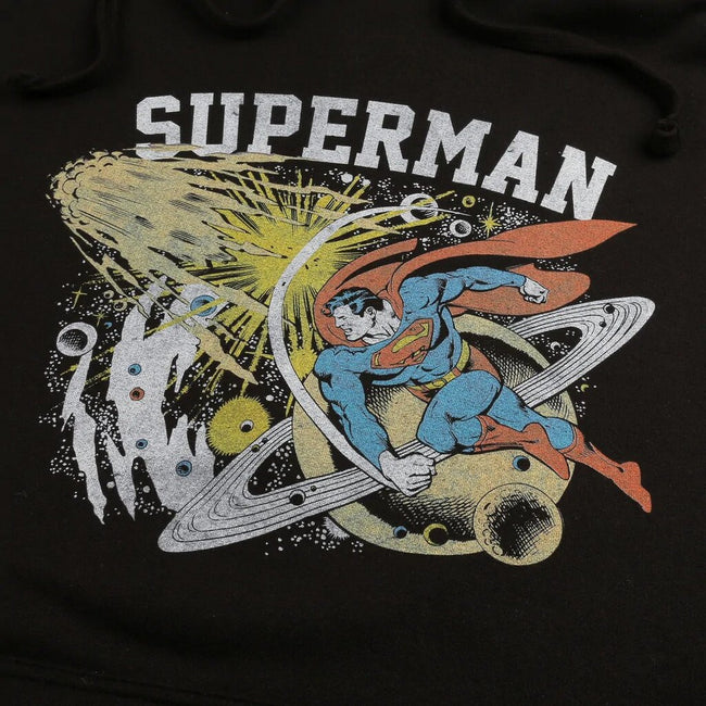 Black - Side - Superman Mens Universe Hoodie