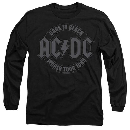 Black - Front - AC-DC Unisex Adult Tour Emblem T-Shirt