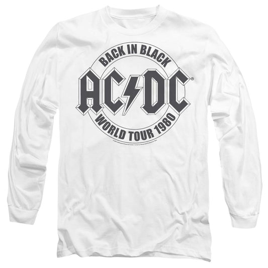 White - Front - AC-DC Unisex Adult Tour Emblem T-Shirt