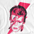 White - Side - David Bowie Unisex Adult Aladdin Sane T-Shirt