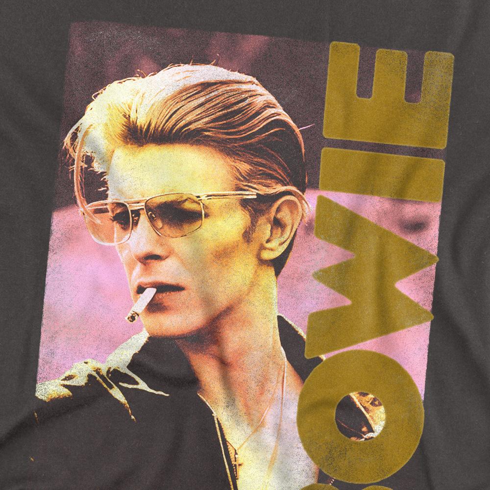 Charcoal - Side - David Bowie Unisex Adult Smokin T-Shirt