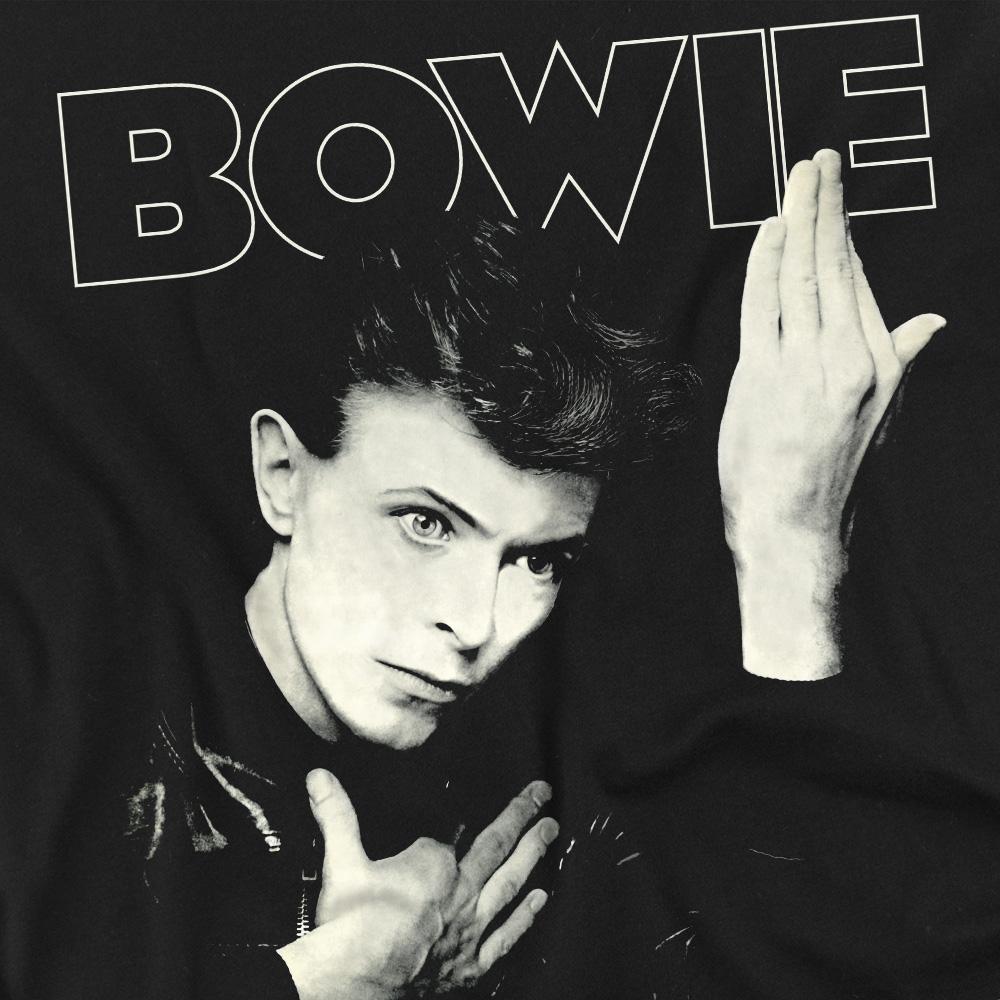 Black - Side - David Bowie Unisex Adult Heroes Cover T-Shirt