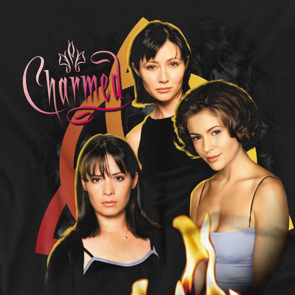Black - Side - Charmed Unisex Adult Original Three T-Shirt