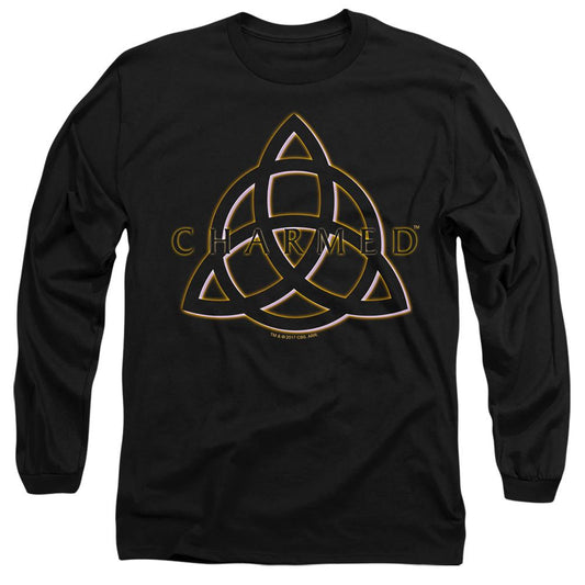 Black - Front - Charmed Unisex Adult Triple Linked Logo T-Shirt