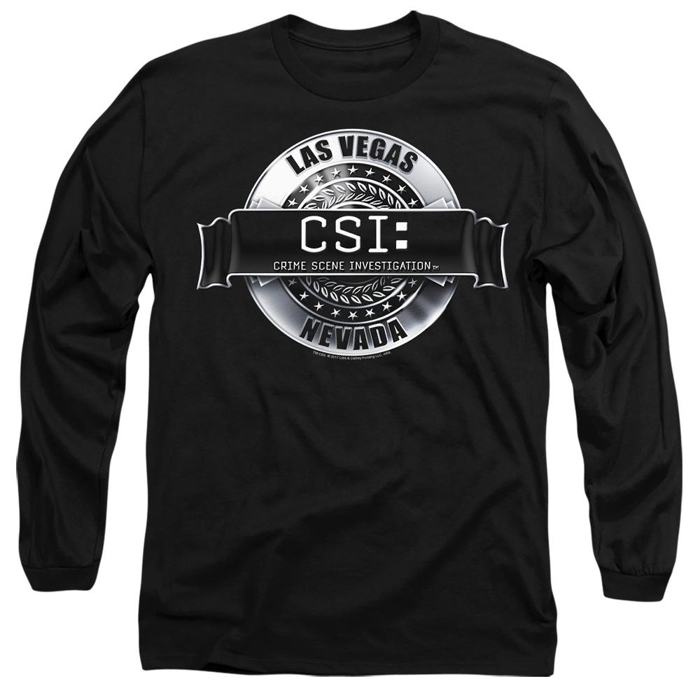 Black - Side - CSI Unisex Adult Rendered Logo T-Shirt