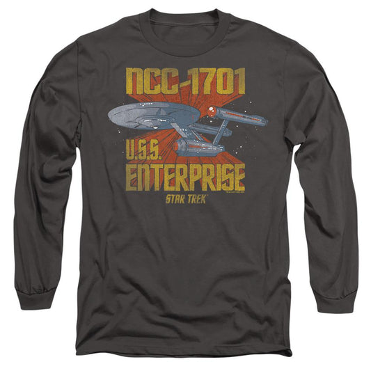 Charcoal - Front - Star Trek Unisex Adult NCC-1701 T-Shirt