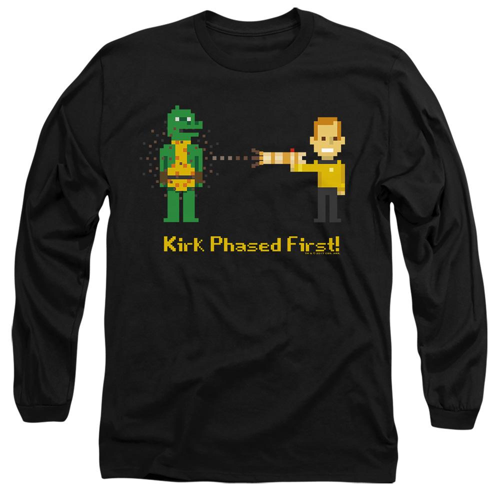 Black - Side - Star Trek Unisex Adult Kirk Phased First T-Shirt