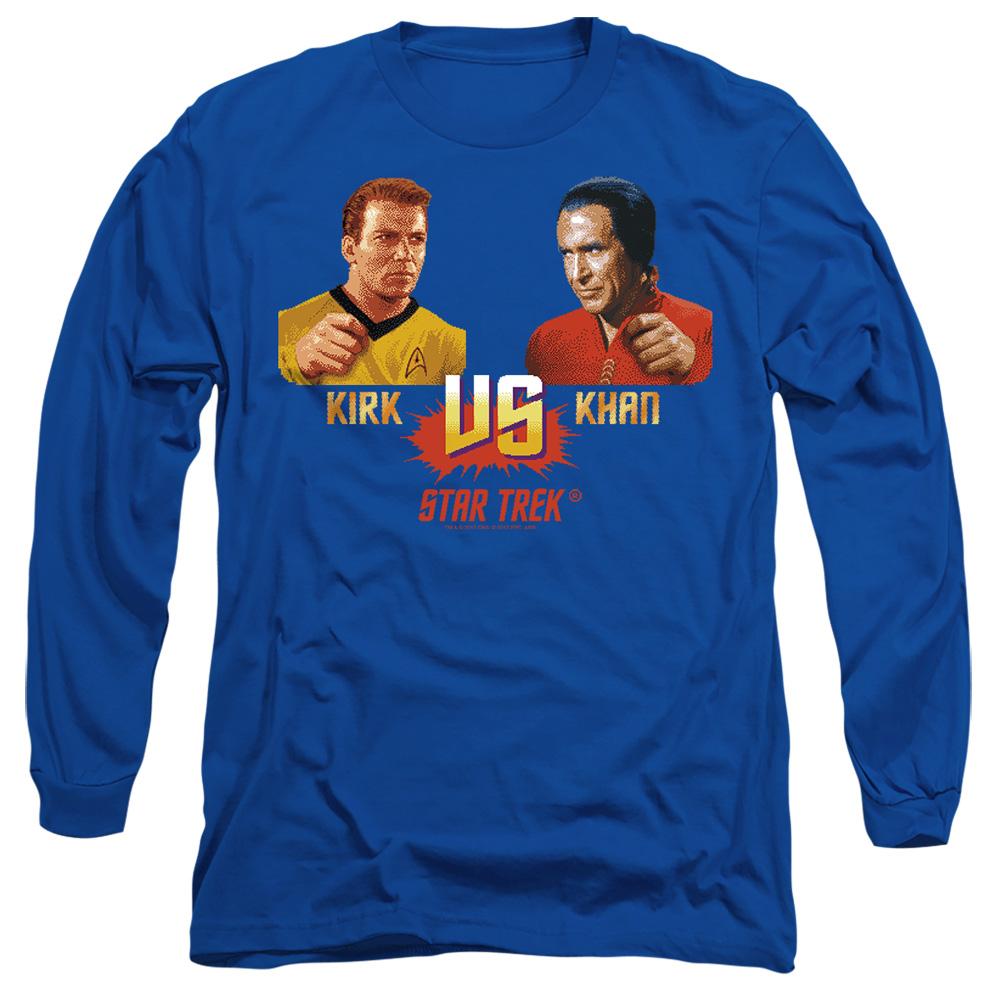 Royal Blue - Side - Star Trek Unisex Adult Kirk Vs Khan T-Shirt