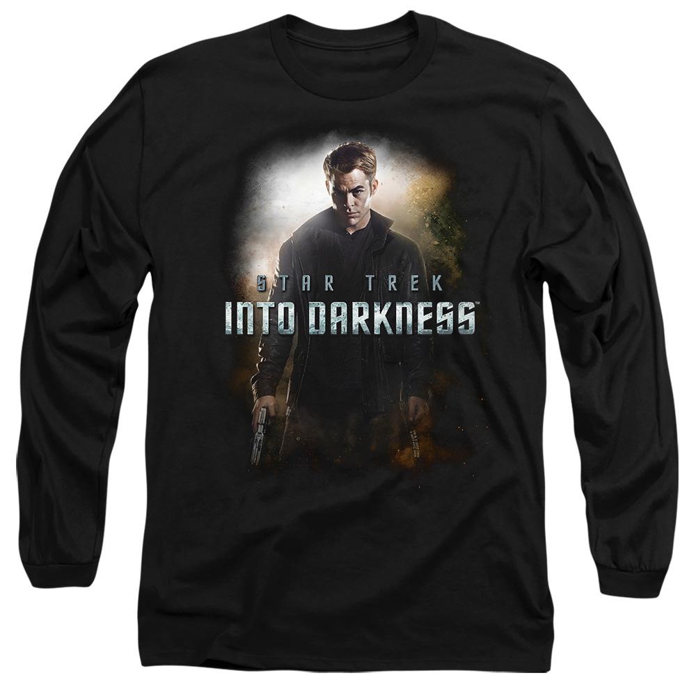 Black - Side - Star Trek: Into Darkness Unisex Adult Darkness Captain Kirk T-Shirt