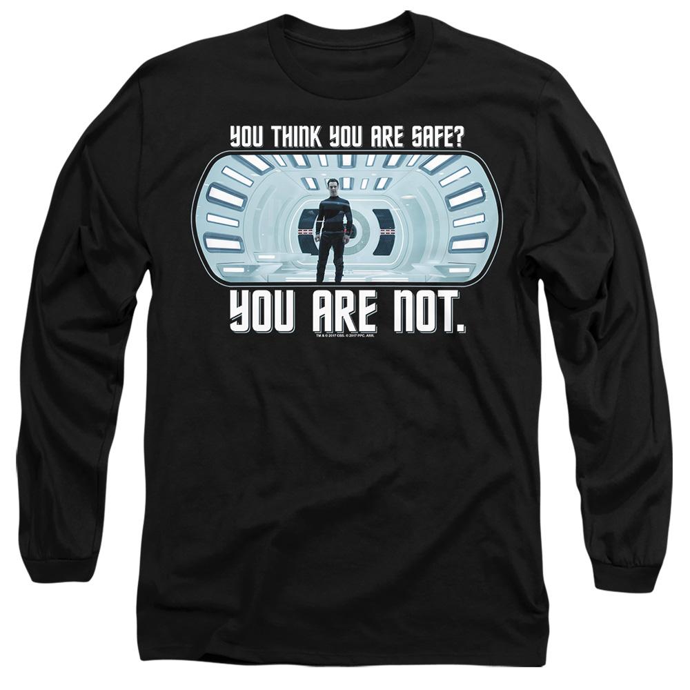 Black - Side - Star Trek: Into Darkness Unisex Adult Not Safe T-Shirt