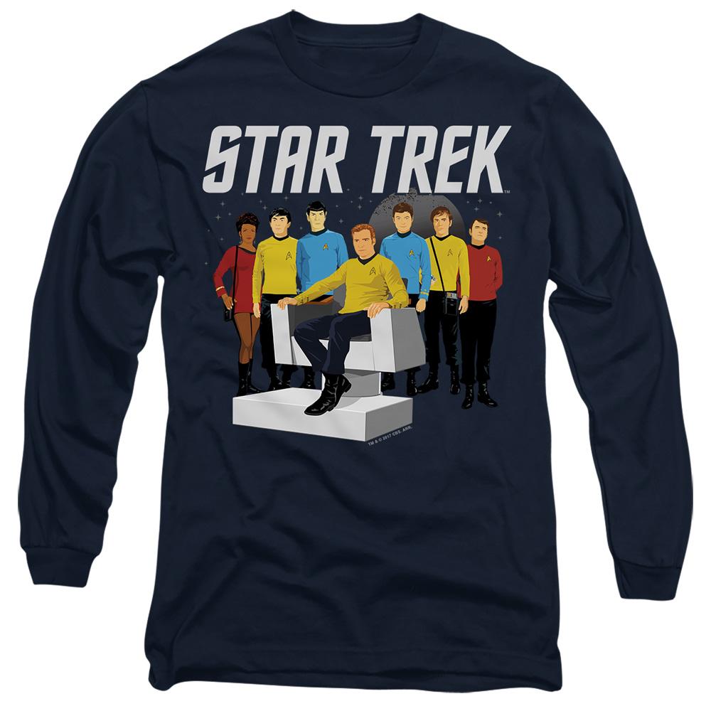 Navy - Side - Star Trek Unisex Adult Vector Crew T-Shirt