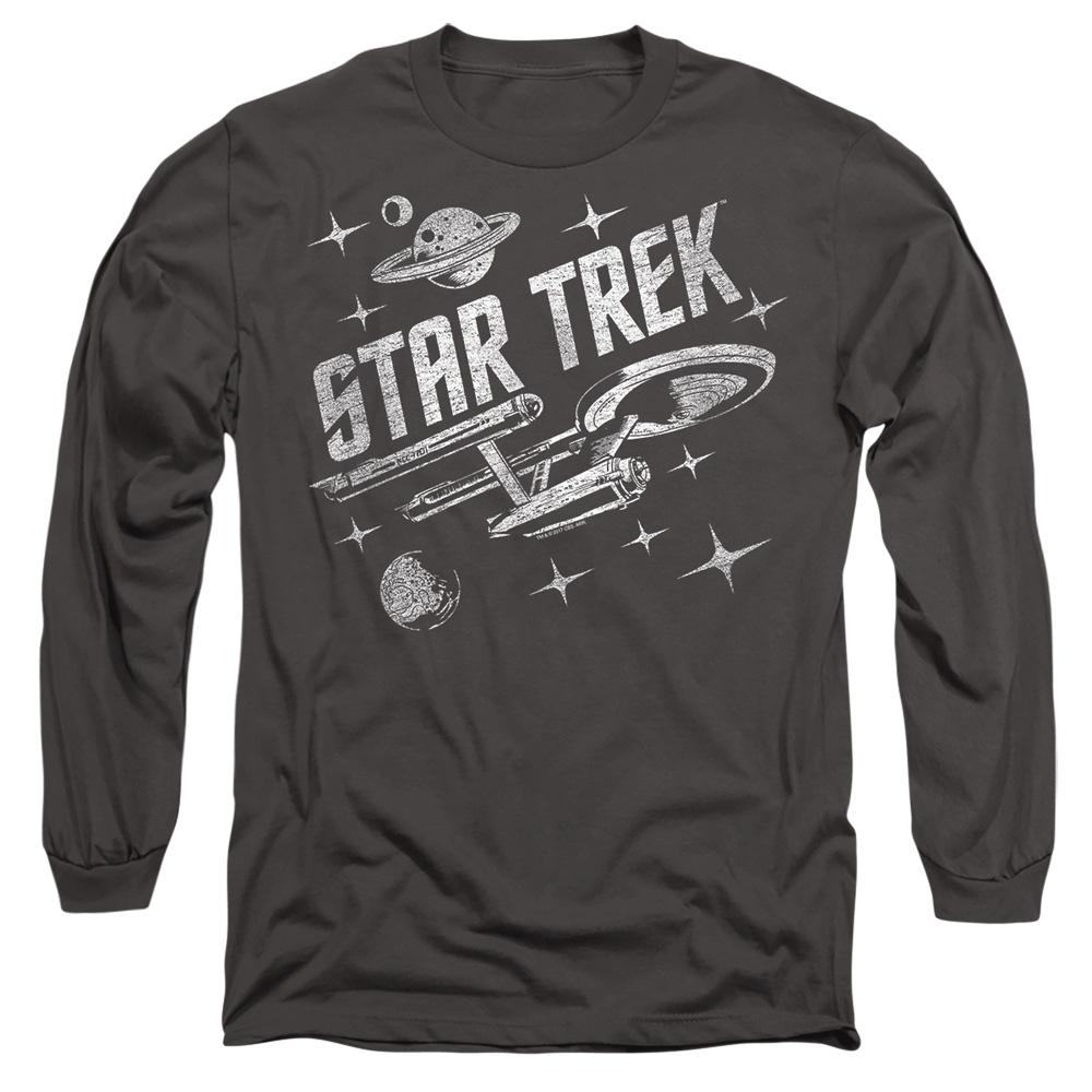 Charcoal - Side - Star Trek Unisex Adult Through Space T-Shirt