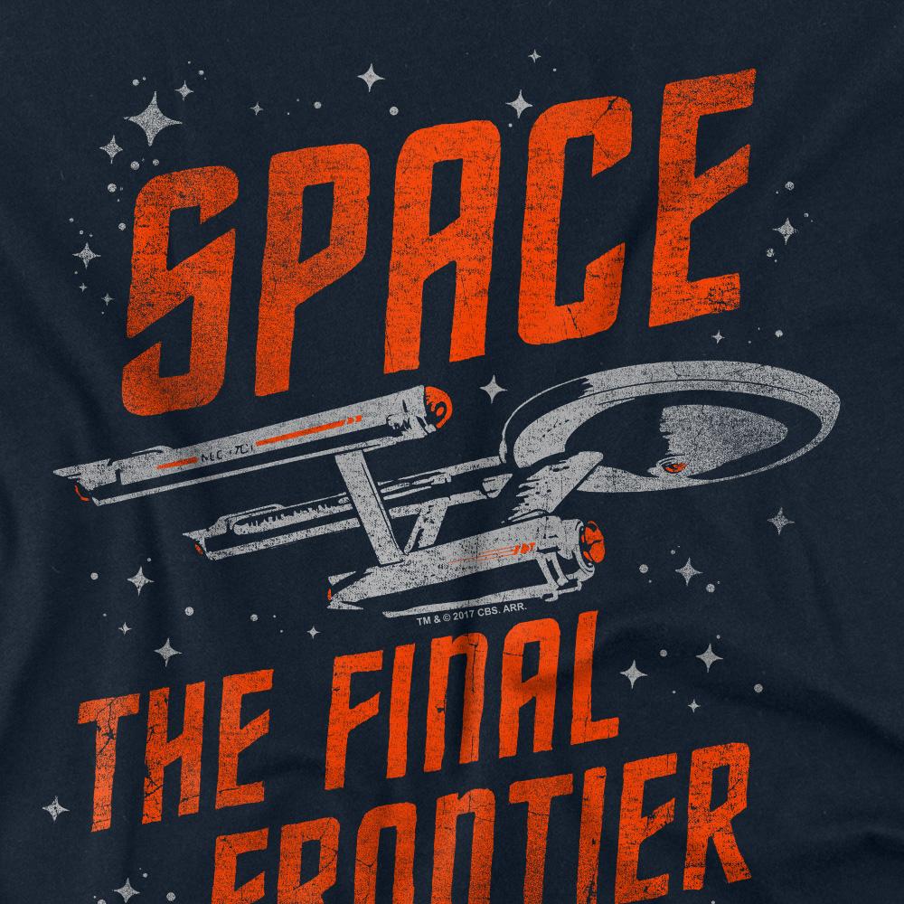 Navy - Side - Star Trek Unisex Adult Space Travel T-Shirt