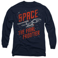 Navy - Front - Star Trek Unisex Adult Space Travel T-Shirt