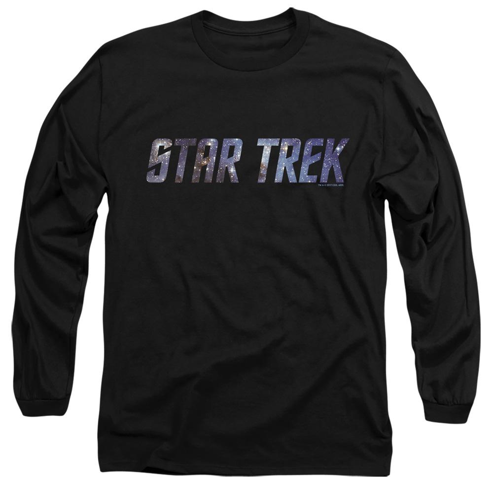 Black - Side - Star Trek Unisex Adult Space Logo T-Shirt