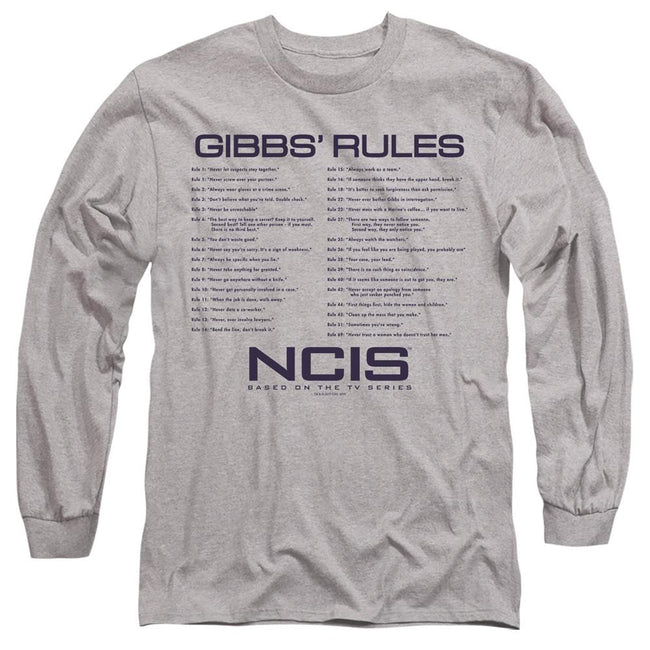Sport Heather - Front - NCIS Unisex Adult Gibbs Rules T-Shirt