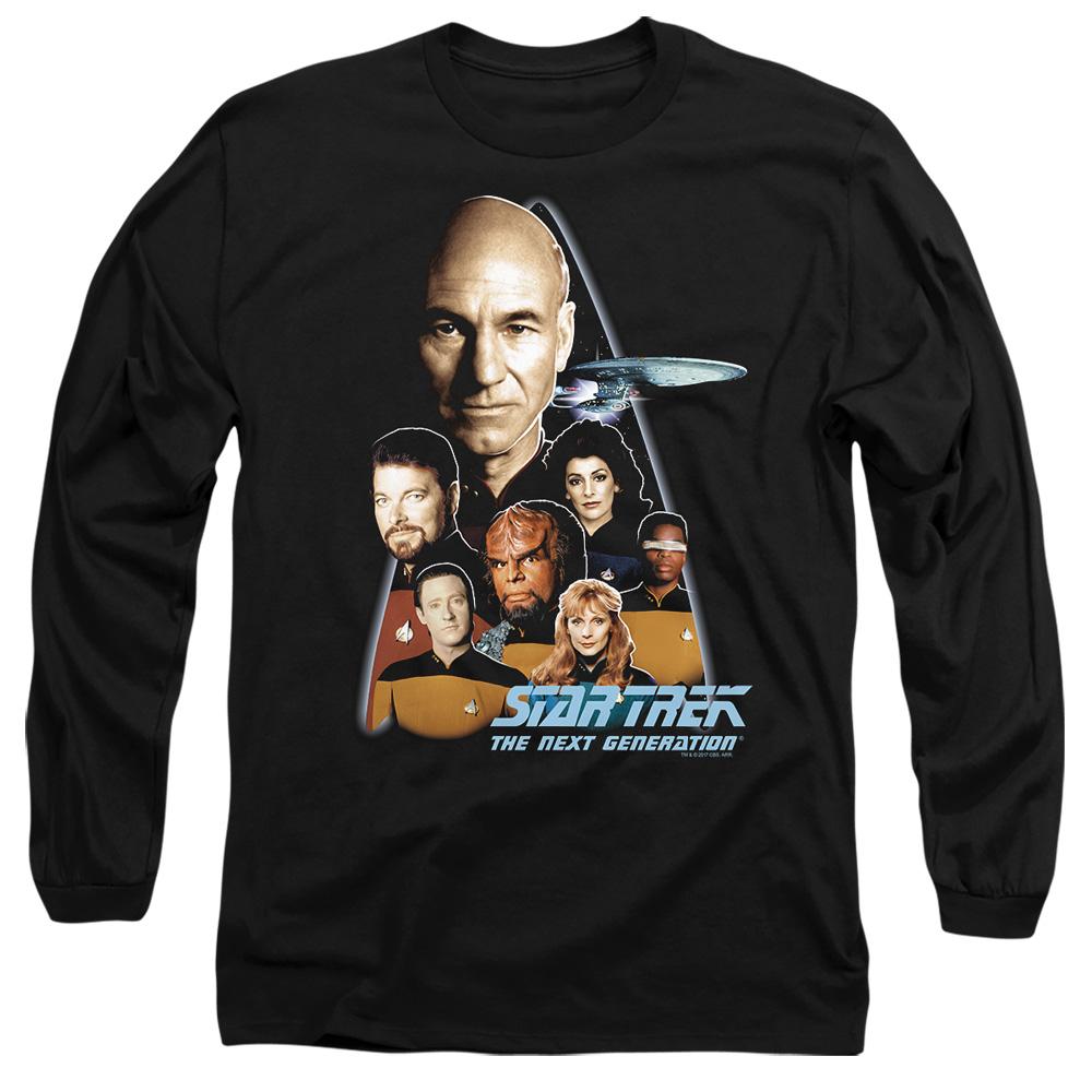 Black - Side - Star Trek Unisex Adult The Next Generation T-Shirt