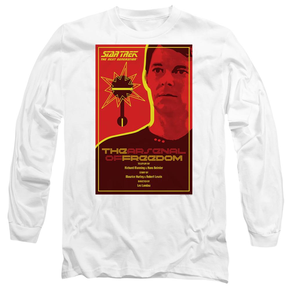 White - Side - Star Trek Unisex Adult The Next Generation Season 1 Episode 21 T-Shirt