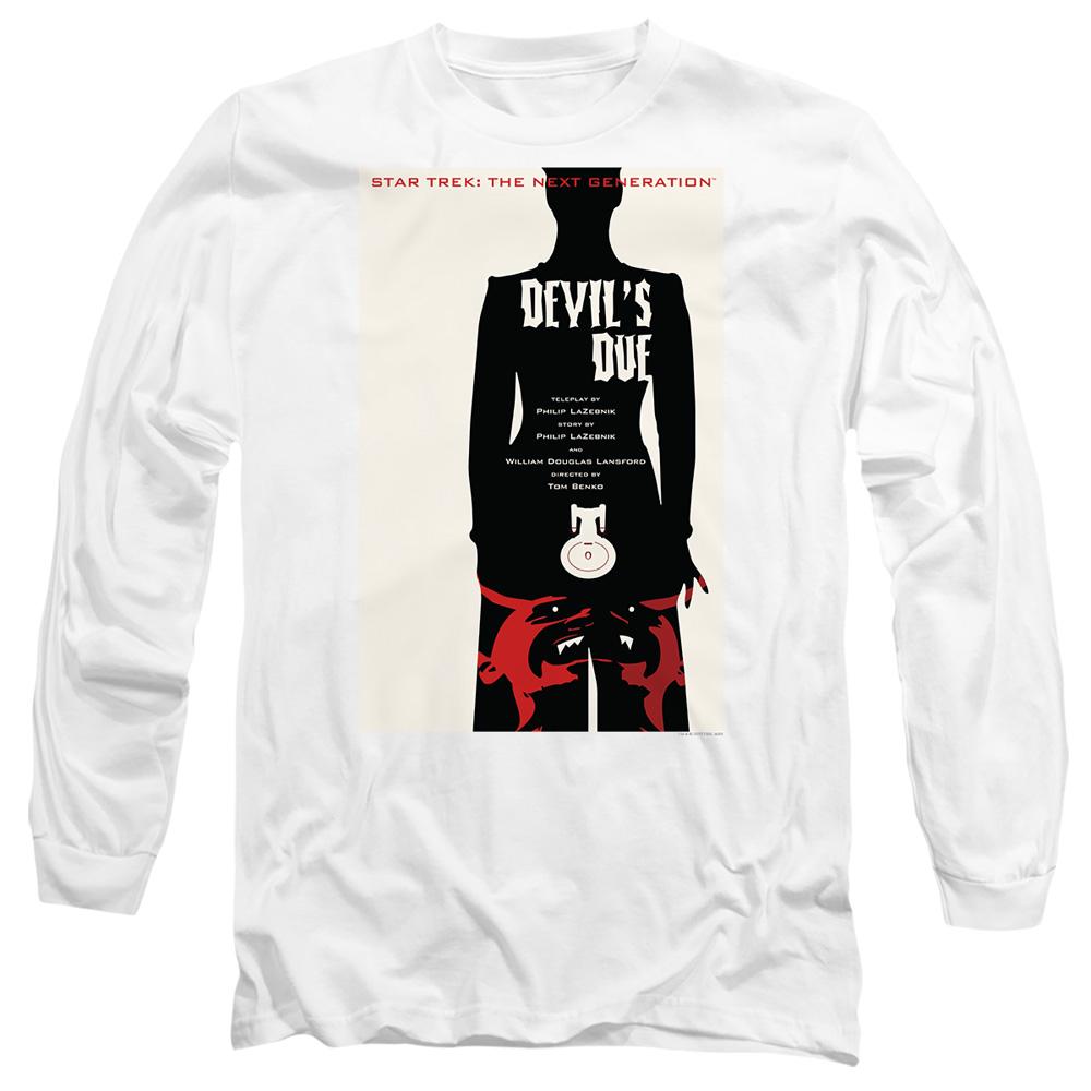 White - Side - Star Trek Unisex Adult The Next Generation Season 4 Episode 13 T-Shirt