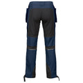 Navy - Back - Projob Mens Stretch Cargo Trousers