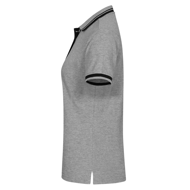 Grey Melange - Side - Clique Womens-Ladies Astoria Polo Shirt