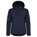 Dark Navy - Front - Clique Womens-Ladies Classic Soft Shell Jacket